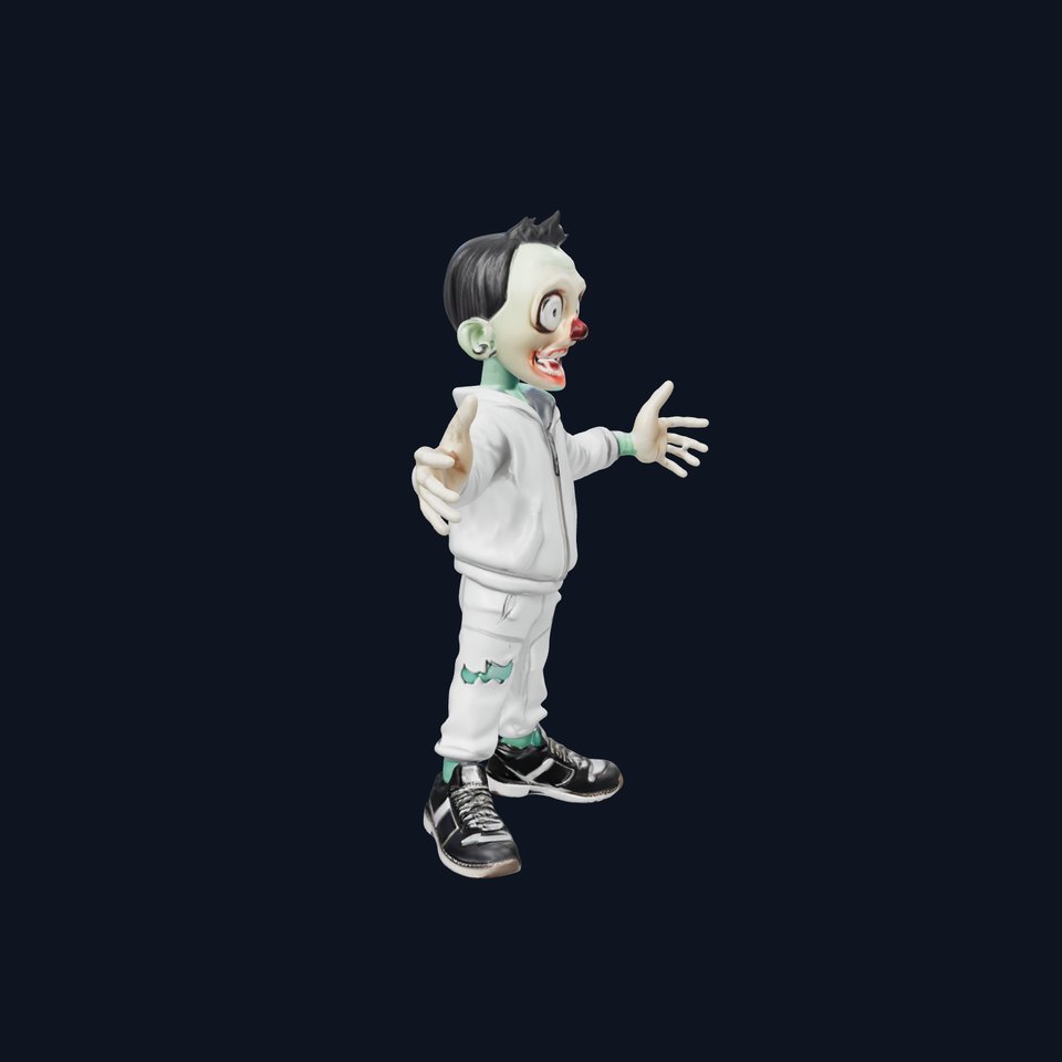 Zombie Cartoon Character Model Rigged and Animated